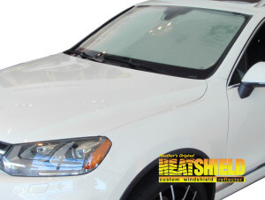Heatshield Windshield Sun Shade for 2011-2017 Volkswagen Touareg (exterior view)