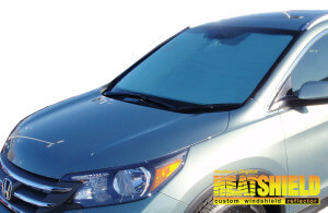 Heatshield Windshield Sun Shade for 2012, 2013, 2014, 2015, 2016 Honda CR-V (exterior view)