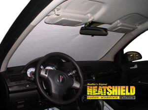 Heatshield Windshield Sun Shade for 2008 Pontiac G5 (interior view)
