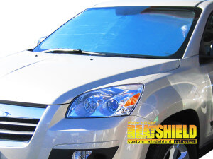 Heatshield Windshield Sun Shade for 2007, 2008, 2009, 2010 Saturn Outlook (exterior view)