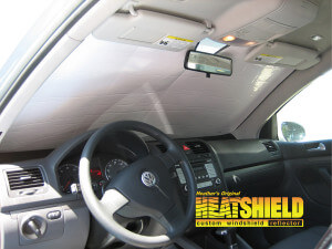 Heatshield Windshield Sun Shade for 2007 Volkswagen GTI (interior view)