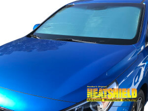 Heatshield Windshield Sun Shade for 2018, 2019, 2020 Hyundai Elantra GT (exterior view)