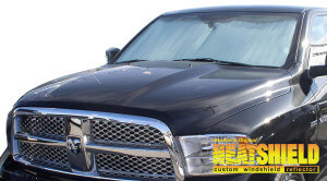 Heatshield Windshield Sun Shade for 2010-2018 Ram 2500 (exterior view)