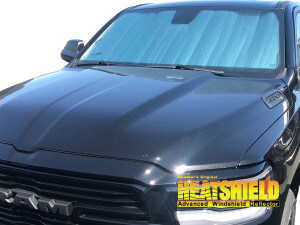 Heatshield Windshield Sun Shade for 2019-2025 Ram 1500 (exterior view)