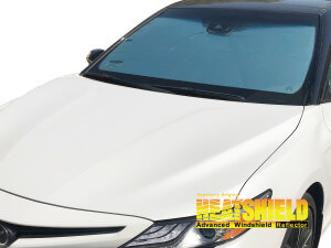 Heatshield Windshield Sun Shade for 2018-2024 Toyota Camry (exterior view)