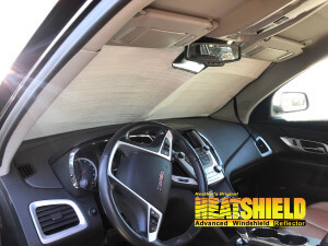 Heatshield Windshield Sun Shade for 2015 GMC Terrain (interior view)