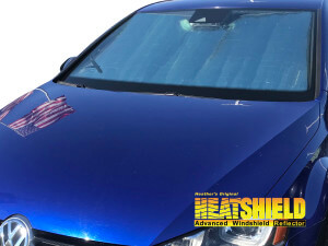 Heatshield Windshield Sun Shade for 2015-2021 Volkswagen Golf R (exterior view)