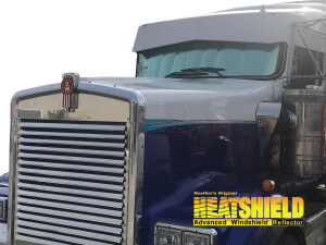 Heatshield Windshield Sun Shade for 1981-2025 Kenworth W900 (exterior view)