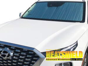 Heatshield Windshield Sun Shade for 2020, 2021, 2022, 2023, 2024 Hyundai Palisade (exterior view)