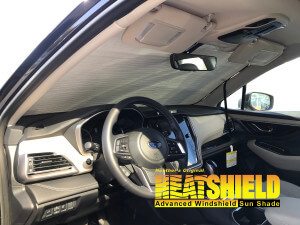 Heatshield Windshield Sun Shade for 2025 Subaru Outback (interior view)
