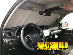 Heatshield Windshield Sun Shade for 2022 Toyota 4Runner (interior view)