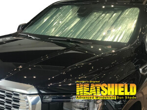 Heatshield Windshield Sun Shade for 2021, 2022, 2023, 2024, 2025, 2026 GMC Yukon (exterior view)